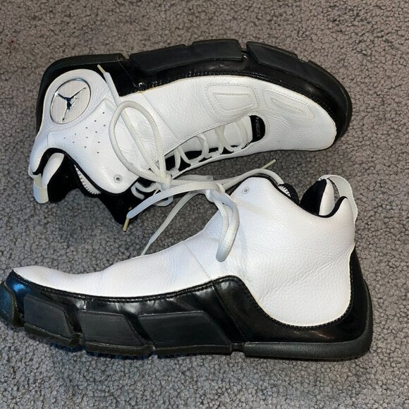 NIKE AIR JORDAN ENHANCER 2007 High Top Sneakers Kicks White/Black Like New 11.5 - Picture 2 of 14